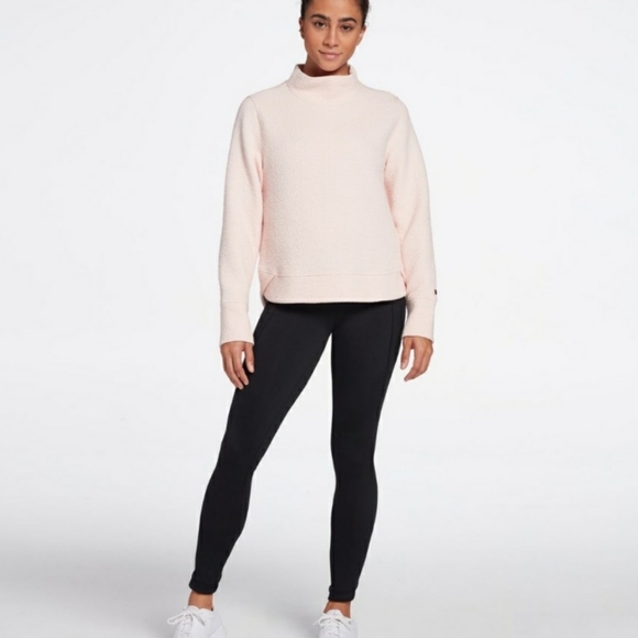 Calia Cloud Mock Neck Textured Pullover 